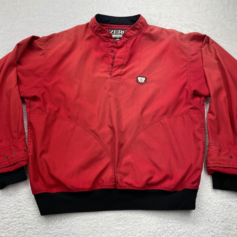 Zero Restriction Golf Outerwear Pullover Jacket Mens L Red Black